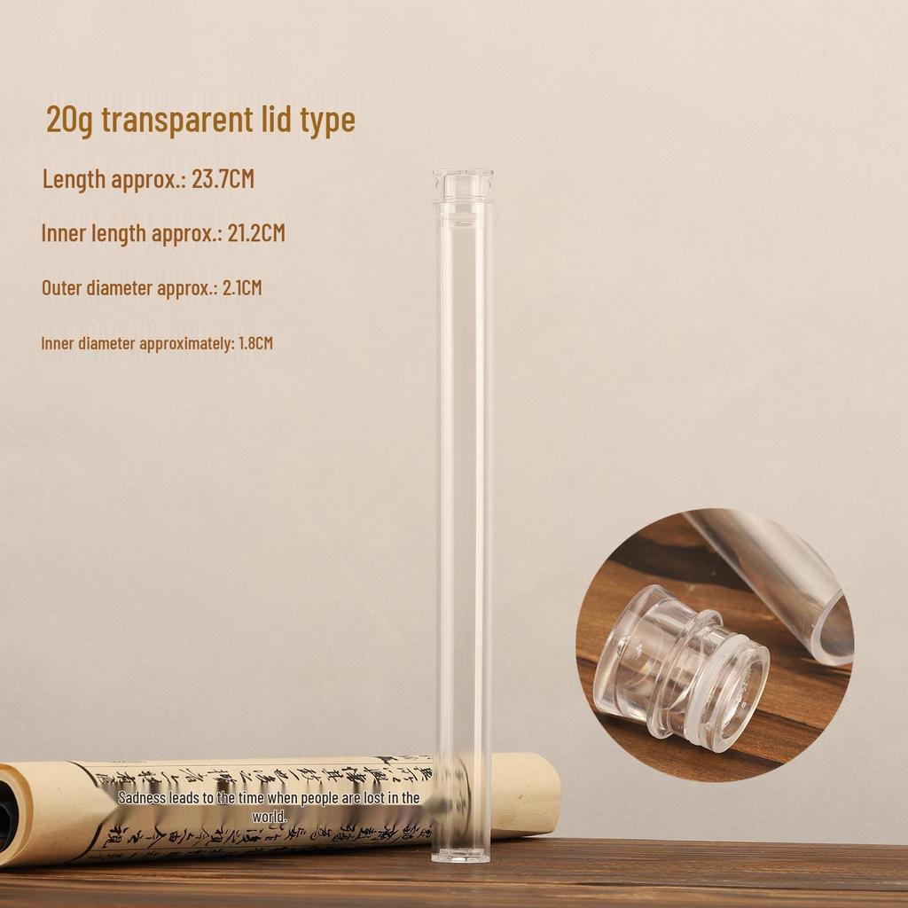 Acrylic Incense Holder: Transparent 5g Long Stick Storage Tube for Agarwood Incense