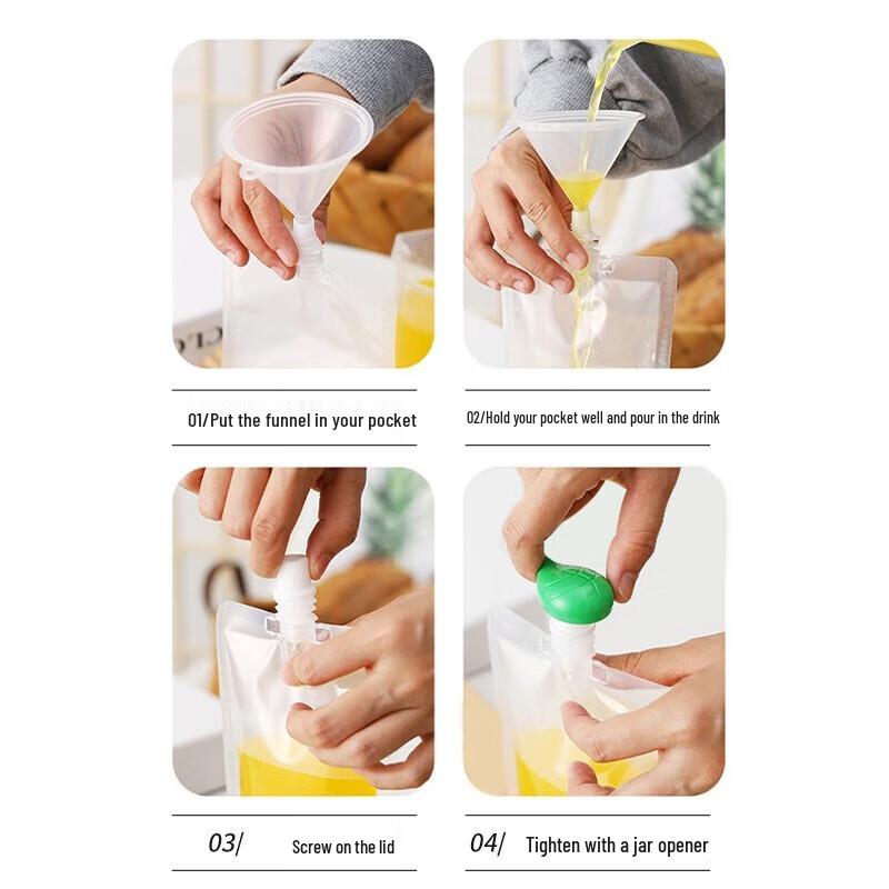 Disposable Transparent Spout Liquid Storage Pouches