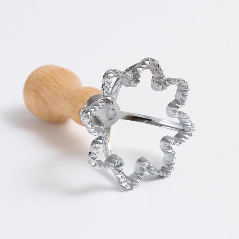 Cutter Pasta Maker Mold with Wooden Handle Kitchen Attachment for Making Pasta Dumplings Ravioli Lasagna Pierogi and More