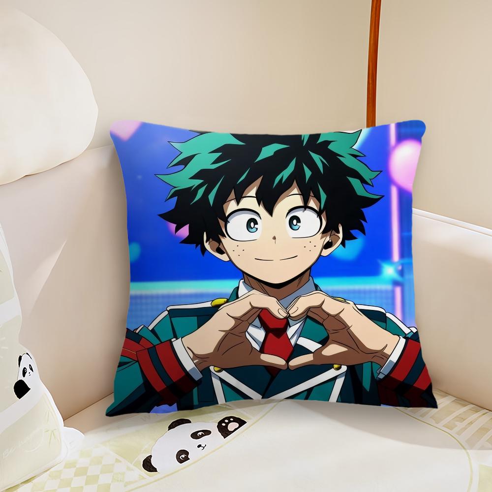 Anime M-My H-Hero Academia Izuku Midoriya Cushion Cover Living Room Headboard Office Bedroom Cushion Sofa Nap Time Pillow Case