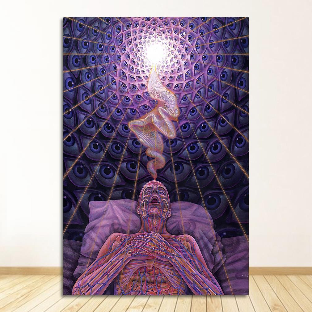 Life Modular Pictures Modern Home Decoration Wall Art Canvas Prints Painting Bedroom Poster Alex Grey Psychedelic Trippy Tree