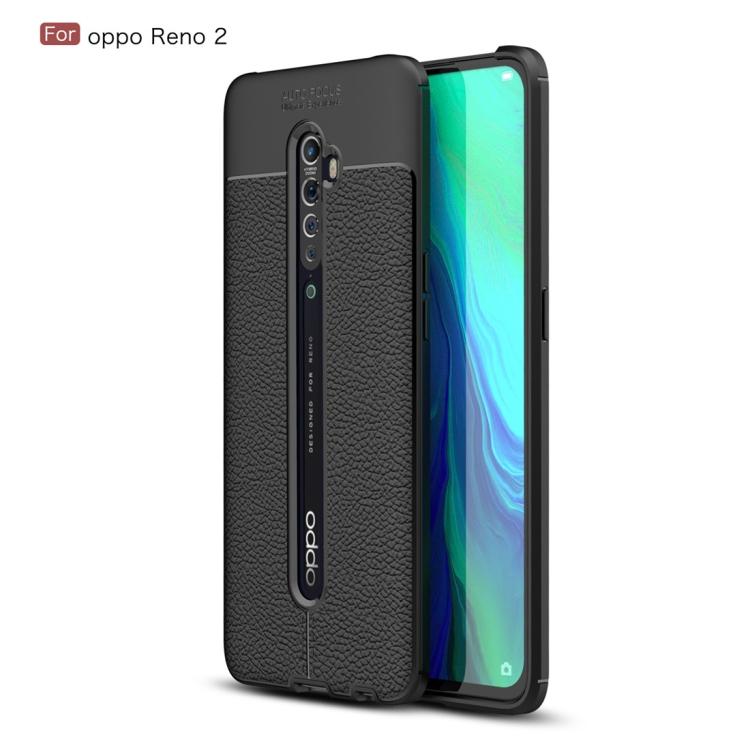 

Для OPPO Reno 2 Текстура личи TPU Противоударный чехол For OPPO Reno 2 чёрный