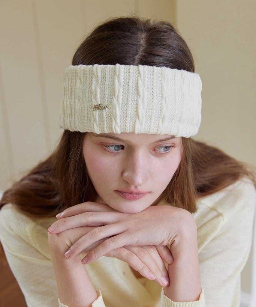 Minco Twist Knit Hairband_Ivory