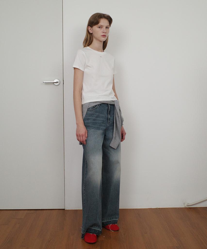 EN OR Basic Enor Crop T-Shirt - White
