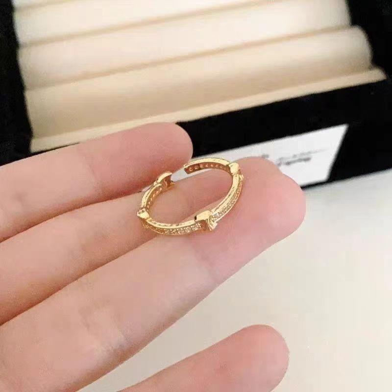 Ma Jin Caixin Retro Red Ring Collection Light Luxury Fashion Versatile Daily Stacking Open Ring
