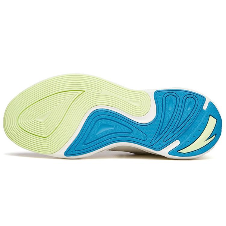 Anta Synthetic Leather Slip Resistant Abrasion Resistant Low Top Chunky Sneakers Men's Ivory White 912128860-4