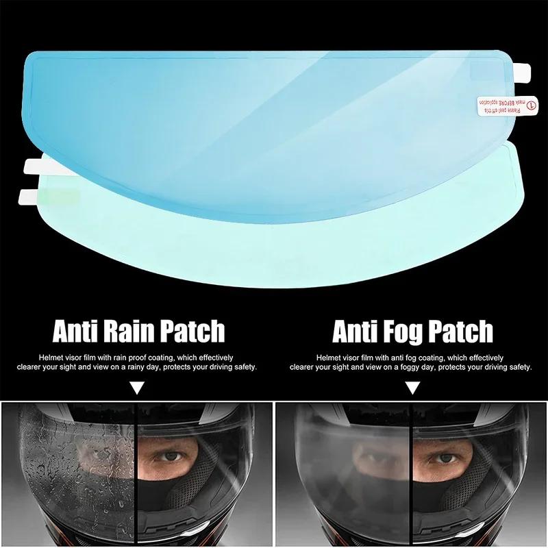 Universal Helmet Clear Rainproof Film Anti-Fog Film Helmet Lens Nano Coating Sticker Motorcycle Rainy Safety Driving Accessories