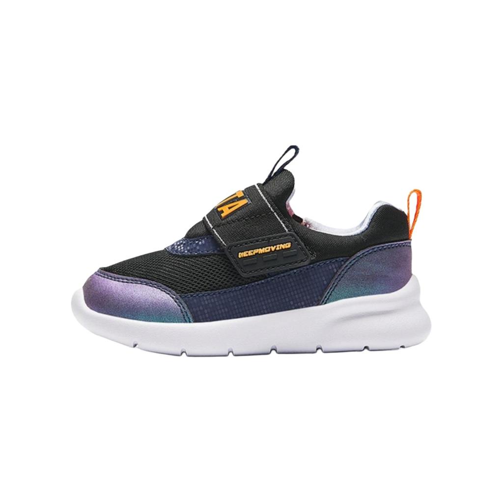 Anta Comfortable Versatile Non-Slip Durable Low-Top Walking Shoes Baby Shoes Black Blue A12430012-1