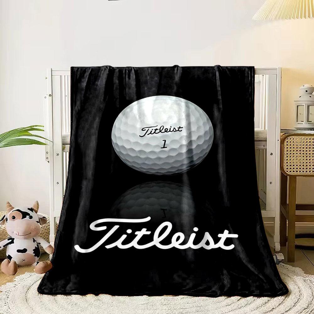 Golf Ball Titleist Print Blanket Bedroom Blanket for Livingroom Couch Lunch Break Soft Cozy Throw for Friend's Festival Gift
