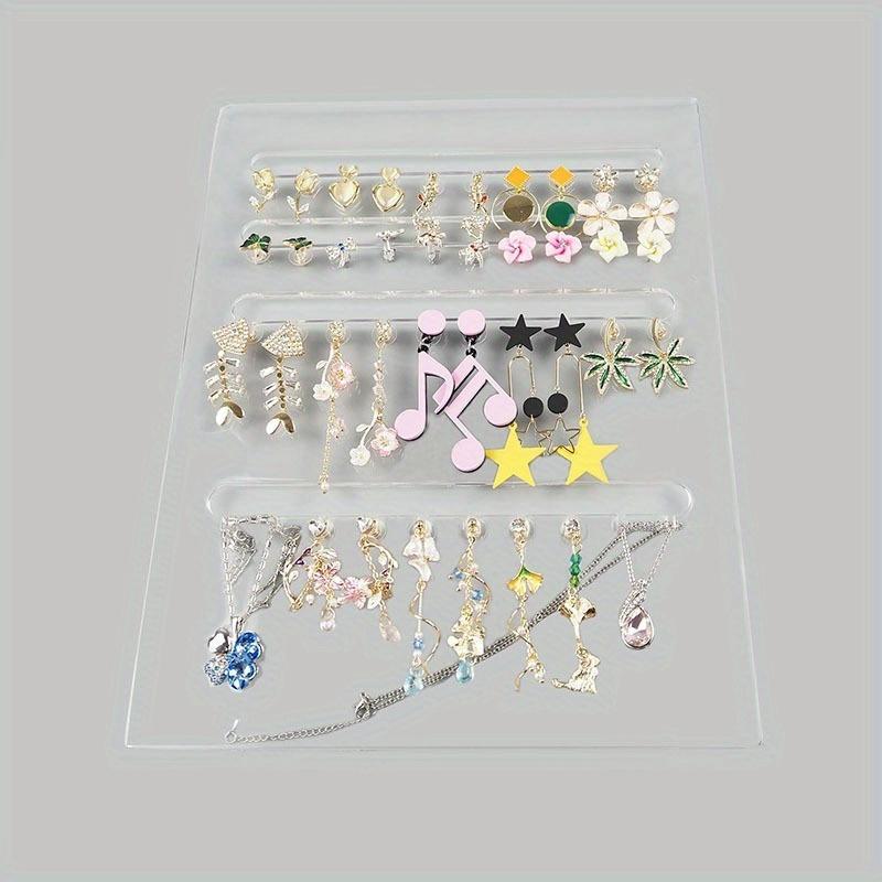 Diy Crystal Epoxy Mold Earrings Shelf Silicone Mold Display Stand Earrings Pendant Jewelry Rack Storage Set