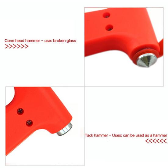Taglierina per cintura di sicurezza con martello di emergenza per fuga di sicurezza per finestrini in vetro per auto 2 in 1