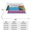 Periodic Table Of Elements Chemistry Warm Soft Blanket Nature Camping Throw Blanket Spring Flannel Bedspread Sofa Bed Cover