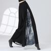 Print Wide Leg Pants Chinese Folk National Dance Culottes Flowy Modern Hanfu Classical Dancer Training Practice Skirt High Waist