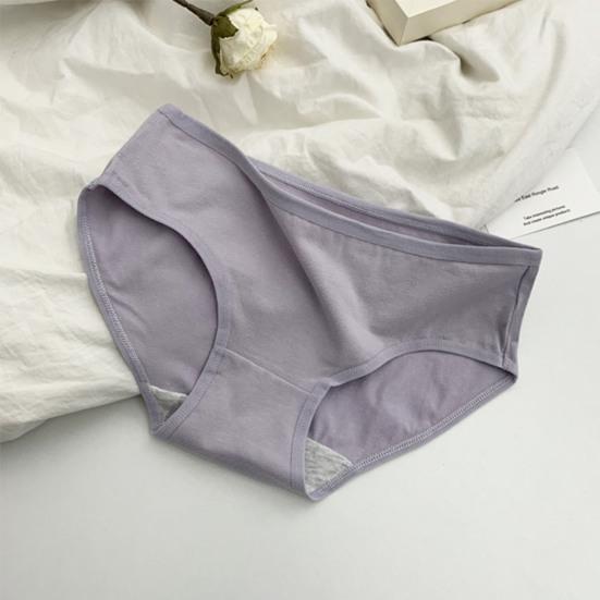 Women's Cotton Underwear Mid Waist Full Coverage Stretch Briefs Soft Breathable Hipster Ladies Panties