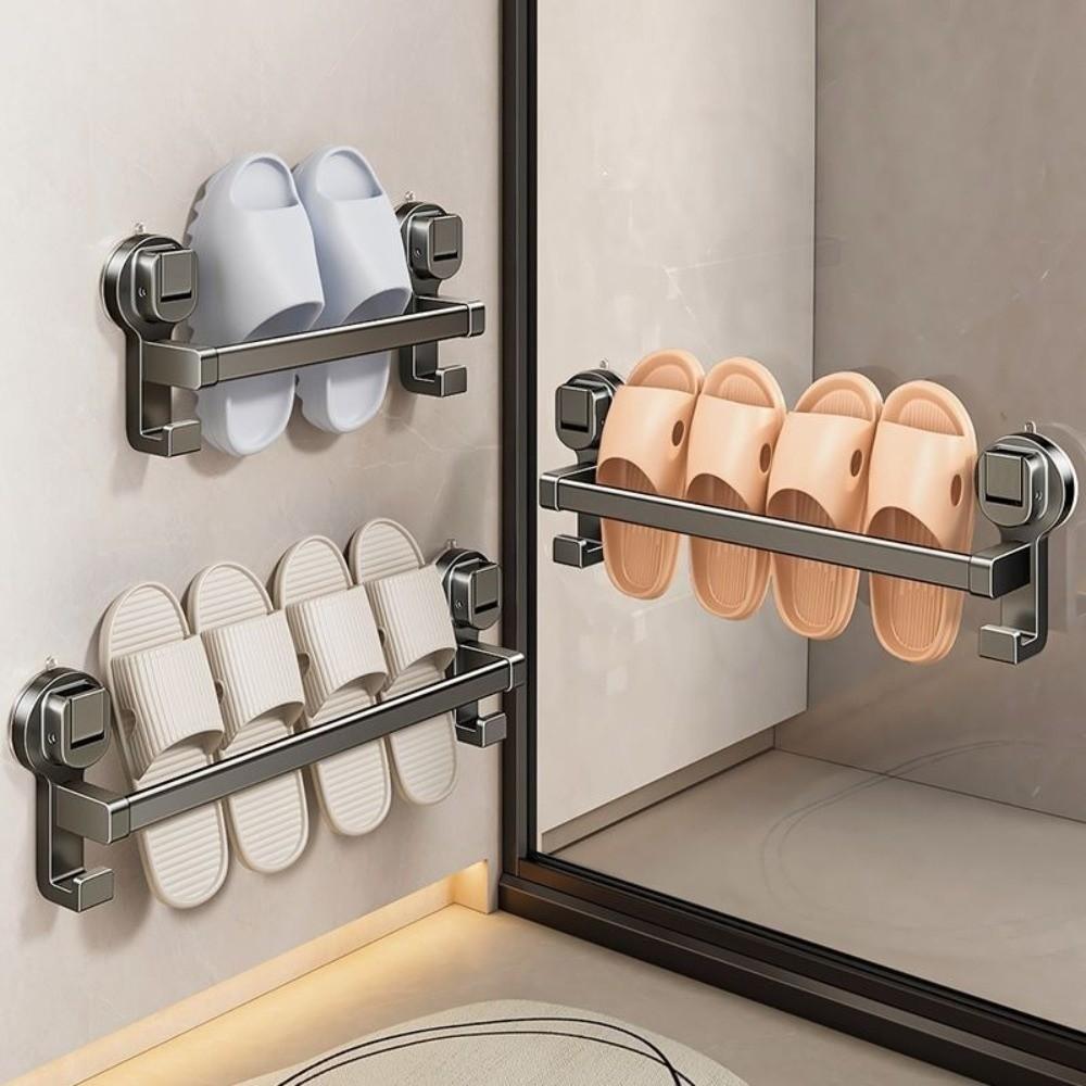 30/40/50CM Aluminum Towel Rack Strong Load-bearing Bathroom Organizer Double Pole Rack  Balcony