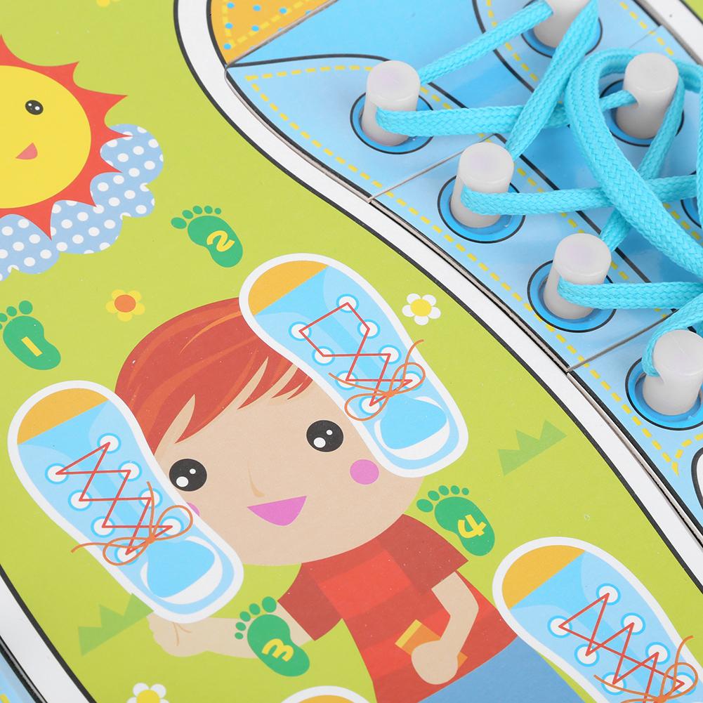 Learning to Tie Shoes Toy Wooden Dress Learning Baby Educational Toy Infant Gift