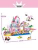 New Girls' Pink Princess Castle Treehouse Building Blocks Model