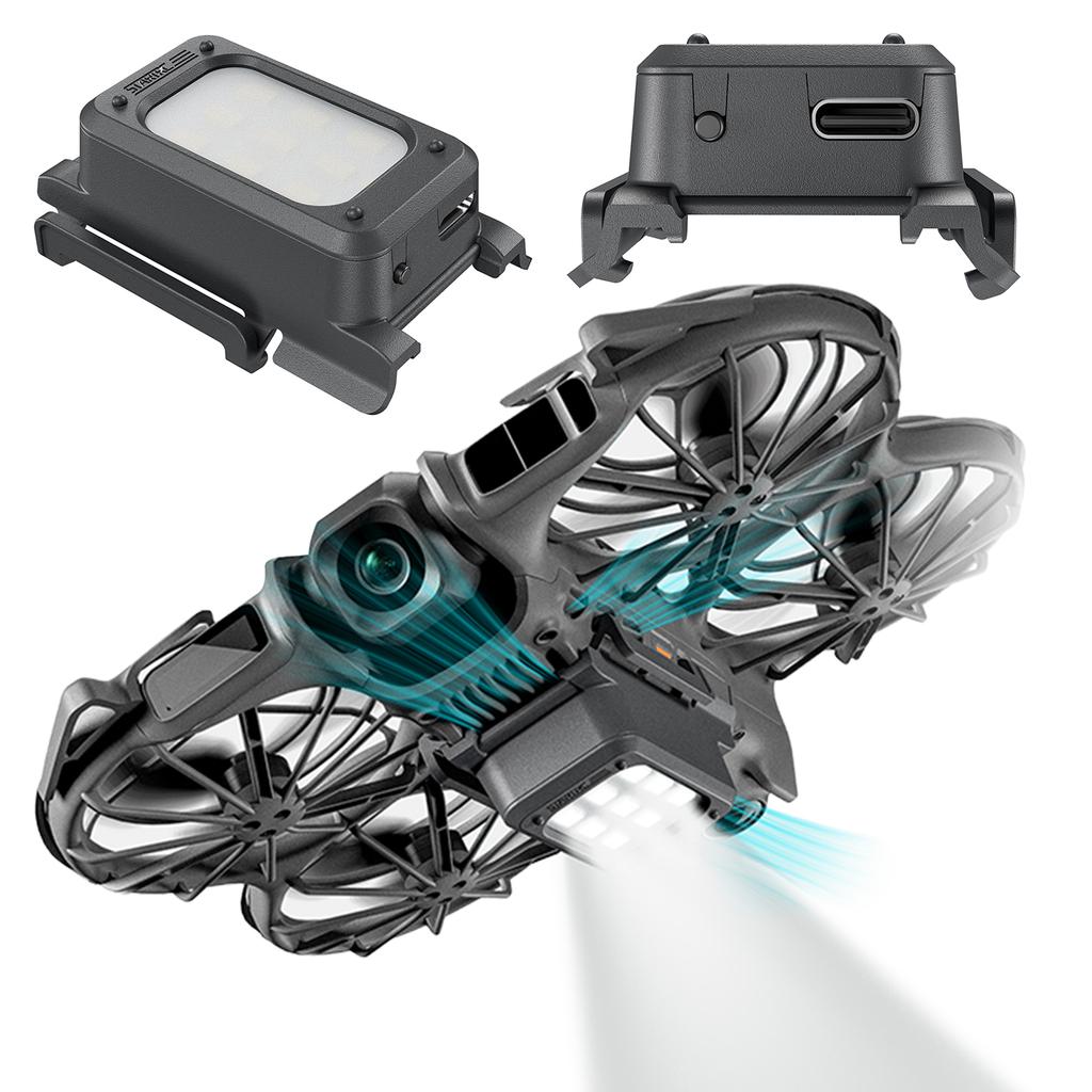 Rechargable Foldable LED Landing Gear with Flash LED Lights Clear Lighting Night Flying Light Protector Kit for DJI NEO 2 Drone