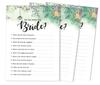 Inkdotpot Bridal Wedding Shower Bachelorette Party Bulk Blank Square Fill In Gift Ideas 50A  Greenery