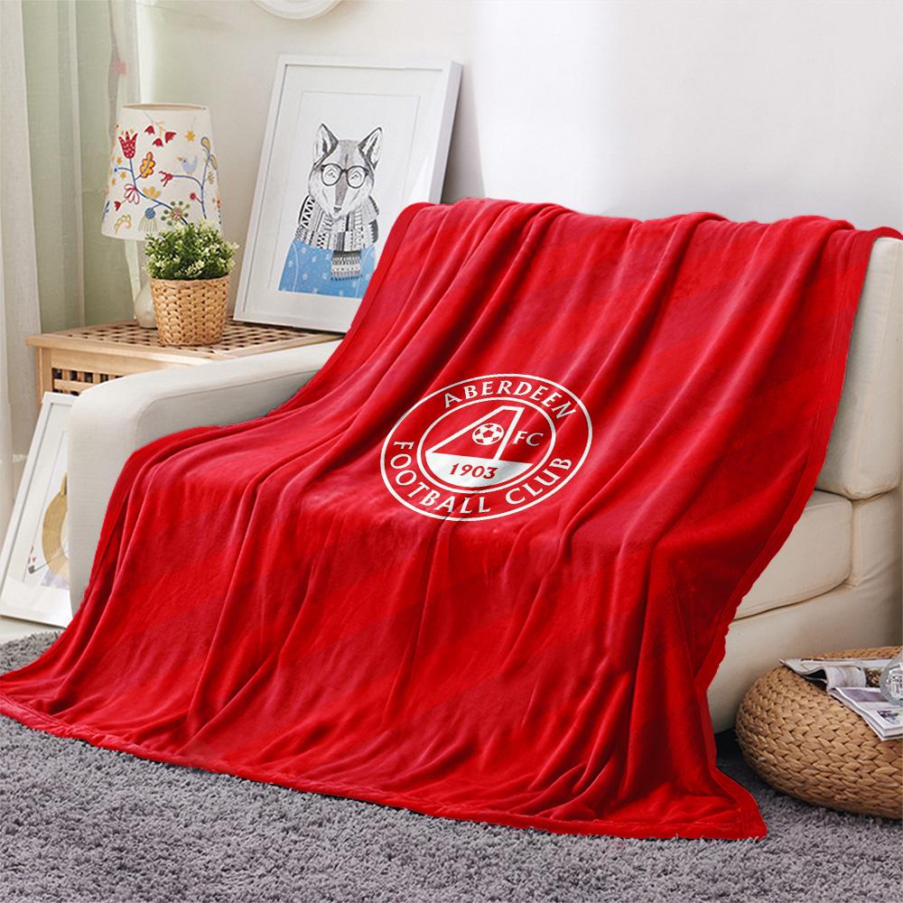 Aberdeen Football Club Flannel Blanket, High quality Comfortable for All Seasons, Home Decor, Warmth and Comfort