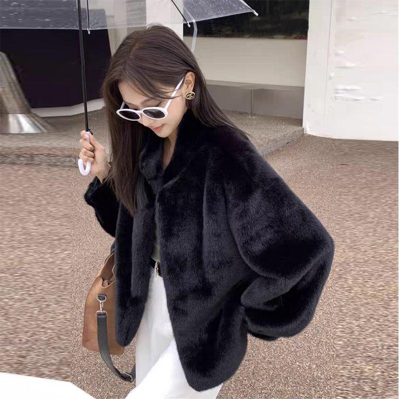 Autumn Winter Women Waterproof Coats Korean Fashion Chic Youth Stand Collar Thicken Cardigan Short Jackets