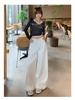 Women's High-Waisted Wide-Leg Denim Jeans - Bamboo White, Spring 2026