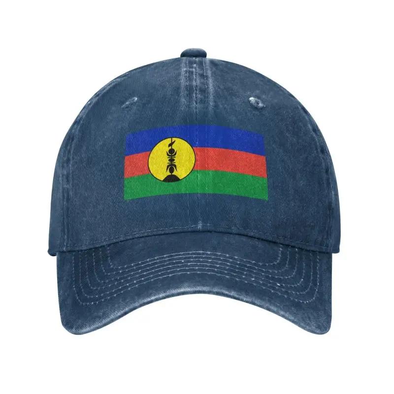 Custom Fashion Cotton Flags Of New Caledonia Baseball Cap for Women Unisex Breathable Dad Hat Sun Protection