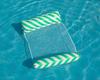Inflatable Striped Pool Hammock with Backrest - Adult Size, Foldable, Thickened PVC.