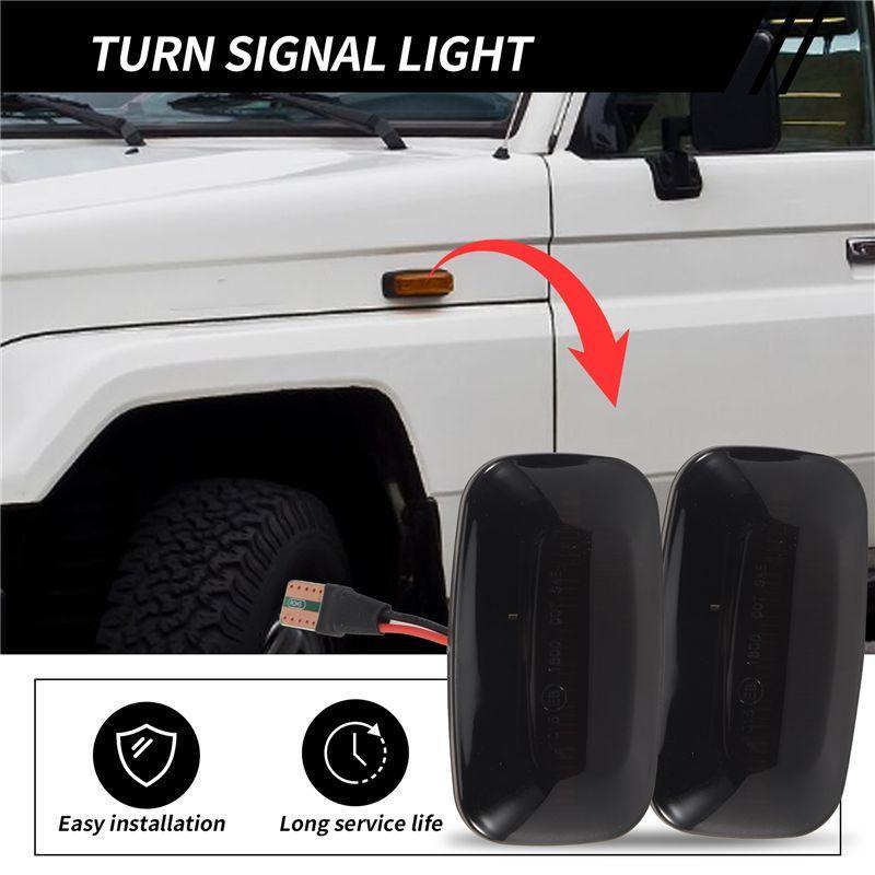 Powerful Car Dynamic LED Side Marker Light Turn Signal Light For Toyota Land Cruiser 70 80 100 Series