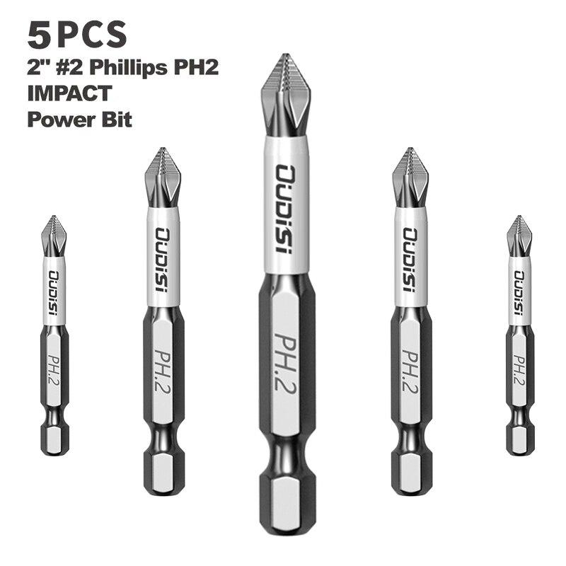 

50mm/2Inch Phillips PH2 Impact Screwdriver Bit - Perfect for Plastic, Wood, and Metal Projects!