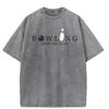 Unisexs  Summer Washed Vintage Short Sleeve g  Pure Cotton LooseFitting Bowling Pattern TShirt