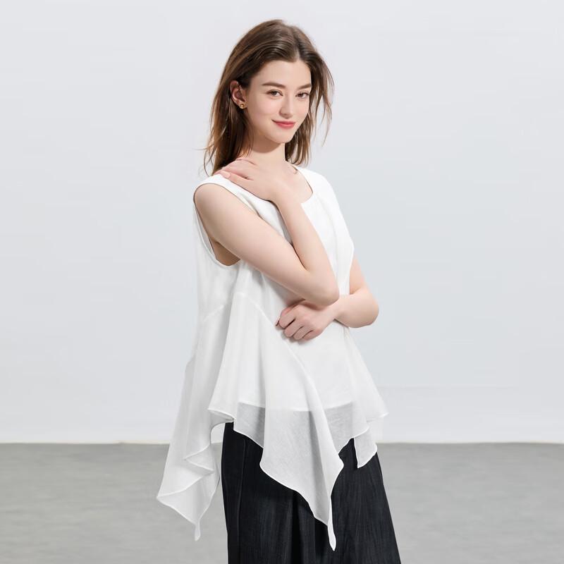 Рубашка без рукавов Sancai из лиоцелла, асимметричная M