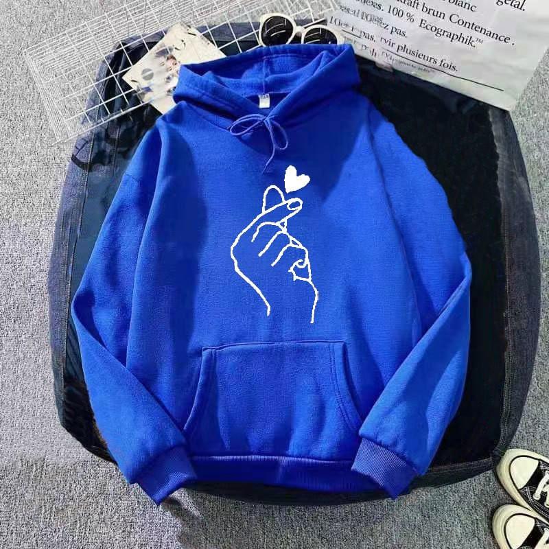 Plus Size Printed Fleece Hoodie Women Long Sleeve Casual Loose Fit Sweatshirt
