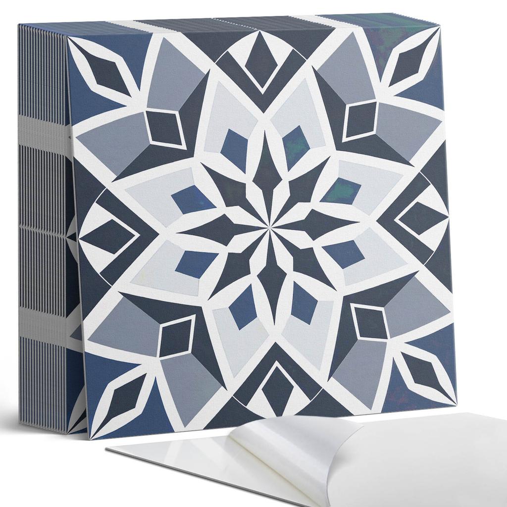 Samoprzylepna Dekoracja Winylowa Na Ścianę Geometryczny Wzór Kwiatowy 20X20X20 Cm