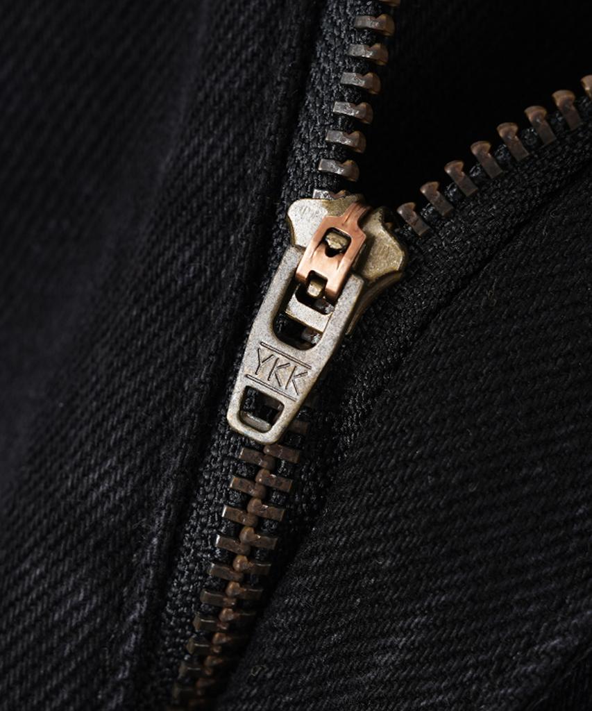 Descheuis Everyday Single-Pleat Carpenter Bermuda Denim Pants Black (Type A)