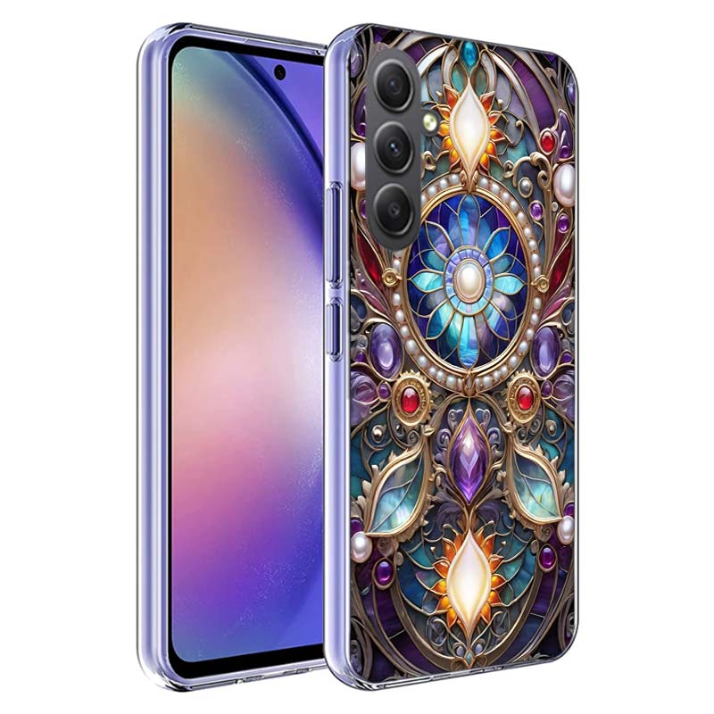 

Floral stained-glass effect so Beautiful Phone Case for Samsung A17 A37 A57 A07 A16 A26 A36 A56 A06 A02S A12 A22 A32 A52S A04S A Samsung A22 5G