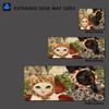 Mouse Pad Cat Desk Mat Pink Mousepads X Pc Decoration Accessory Carpet Cute Keyboard Pad Extra Large Pc Rug Van Gogh Art