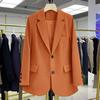 Black Small Suit Women's Jacket Autumn Casual Loose Design Sense Temperament Commuter Small Suit Jacket