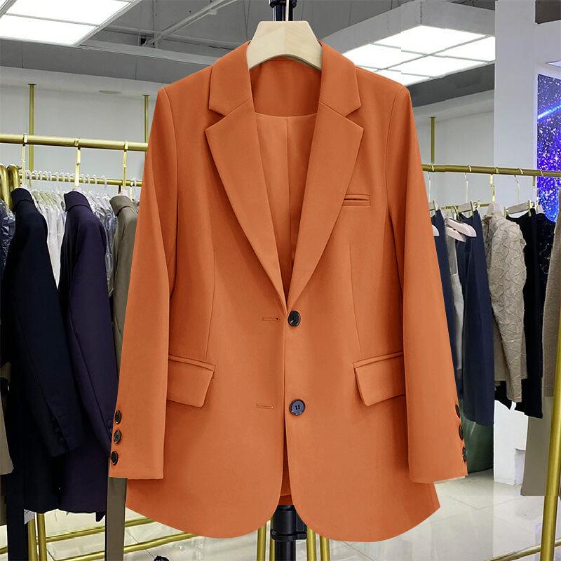 Black Small Suit Women's Jacket Autumn Casual Loose Design Sense Temperament Commuter Small Suit Jacket