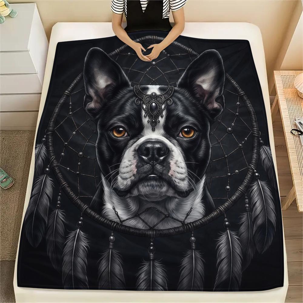 Dreamcatcher Animals Print Flannel Blanket,High quality Comfortable for All Seasons,Home Decor,Warmth and Comfort,Perfect for Christmas Gifts