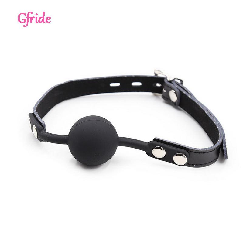 Mouth Plug Silicone Ball Oral Fixator PU Leather Belt Bondage    Bdsm Bondage Slave Ball Gag Erotic Sex