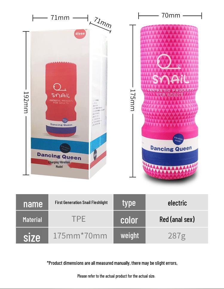 Vibrating Snail Aircraft Cup: Electric Male Masturbation Trainer Sex Toy