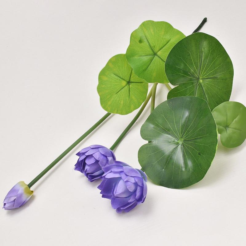 Artificial Flower Simulation Silk Lotus Green Plants Decoration Fake Flowers for Home Hotel Garden Living Room Table Decor