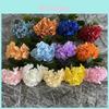 Fivehead Hydrangea Artificial Flower Bouquet For Wedding Ceremony And Photography Props