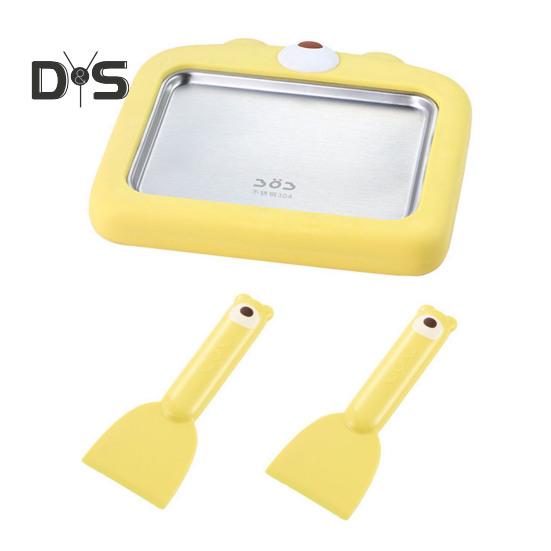 

Ручная машина для приготовления мороженого, неэлектрическая машина для приготовления йогурта и щербета со скребком, портативный инструмент для приготовления десертов для детей и семейного отдыха, экологически чистый жёлтый