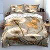 Golden Floral Dandelion Bedding Set Bedding Set (1 Duvet Cover, 2 Pillowcases, Duvet Not Included)
