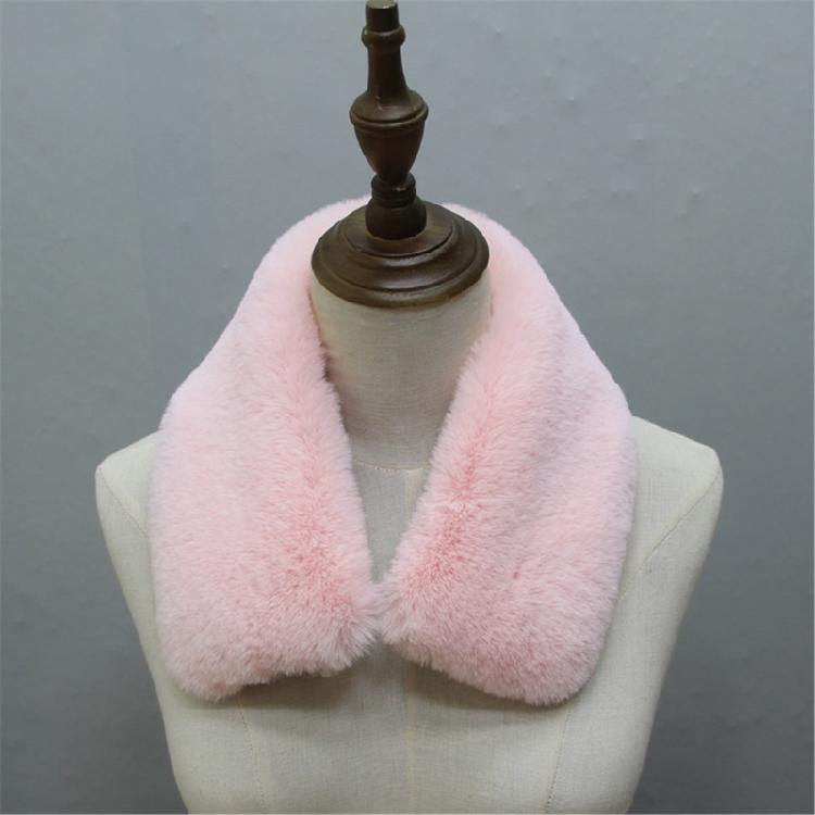 Women Furry Collar Wrap Neck Warmer Scarf Detachable Fake Collar Coat Accessory