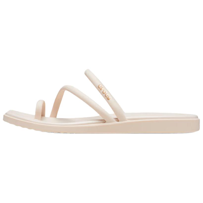 Crocs Miami Toe Loop Lightweight Retro Anti-Friction Slide Sandals Women Sandals Beige 209862-0WW