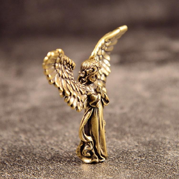 Beautifully Brass Accent Ornament Statue God of Love Figure for Those Who Appreciate Fine Art and Designing