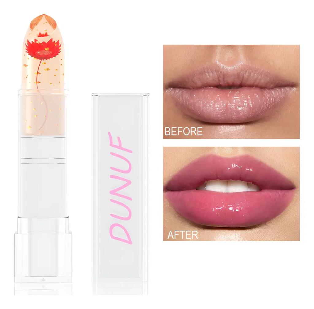Dunuf Lipstick 1pc Golden Dried Flower Changes Color